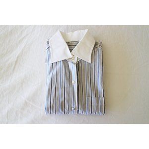 Designer Lace Collar French Cuff Shirt Size XS